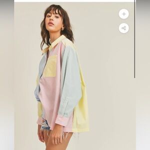 MABLE- HAZEL COLOR BLOCK SHIRT | m/l